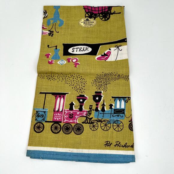 Vintage Pat Prichard Early American Kitchen Print Birds Fish and Transportation - Picture 6 of 6